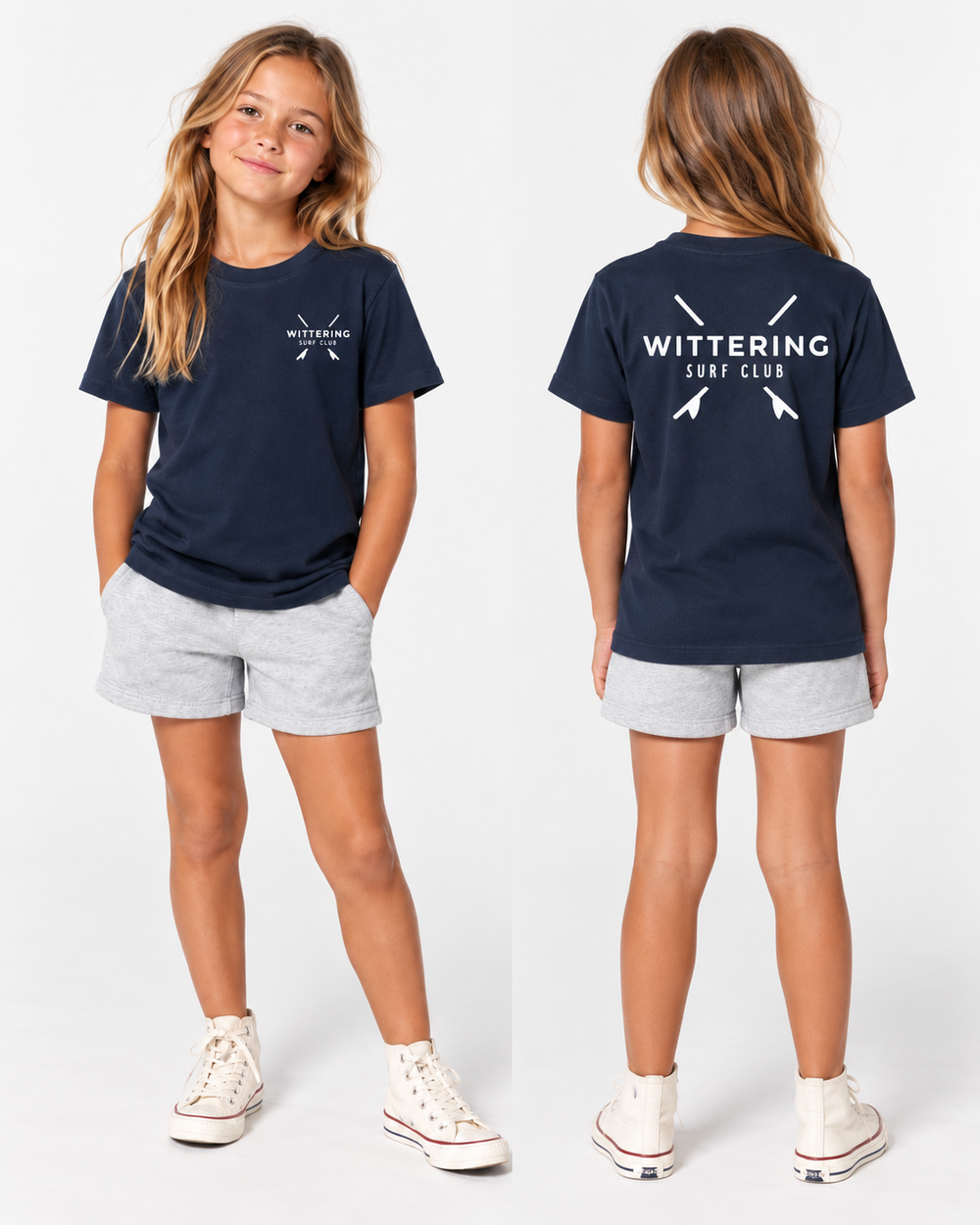 Kids Everyday Surf Club T-Shirt - Navy Blue - Wittering Surf Shop
