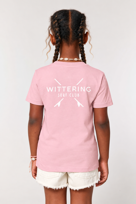 Kids Everyday Surf Club T-Shirt - Cotton Pink