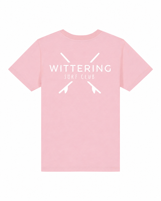 Kids Everyday Surf Club T-Shirt - Cotton Pink