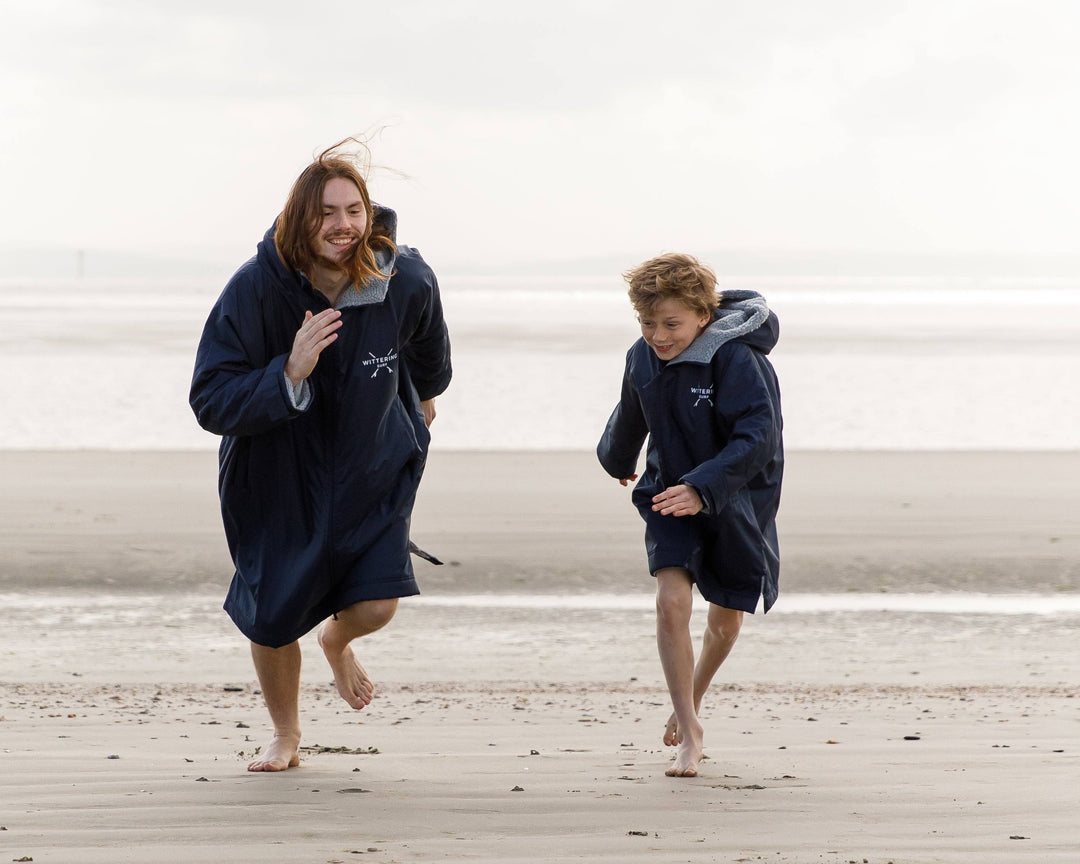 Arctic Robe - Outdoor Change Robe &amp; Dry Coat - Kids - Navy - Wittering Surf Shop