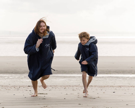 Arctic Robe - Outdoor Change Robe &amp; Dry Coat - Kids - Navy - Wittering Surf Shop
