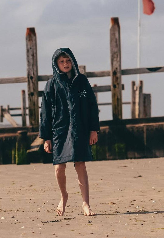 Arctic Robe - Outdoor Change Robe &amp; Dry Coat - Kids - Navy - Wittering Surf Shop
