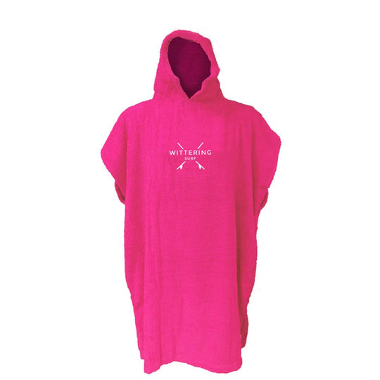Wittering Surf Hooded Change Robe - Hot Pink - 3 Sizes - Wittering Surf Shop