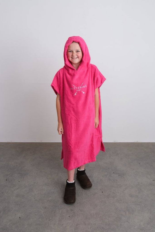 Wittering Surf Hooded Change Robe - Hot Pink - 3 Sizes - Wittering Surf Shop