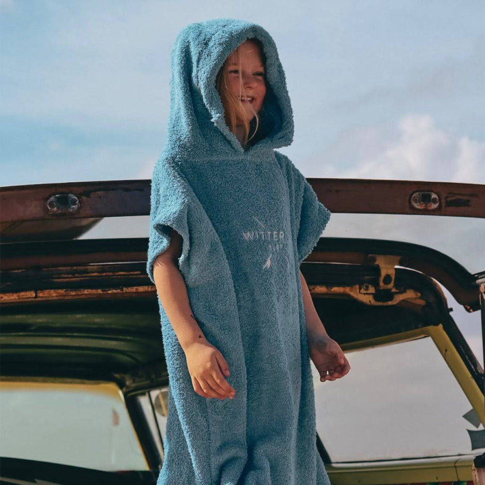 Wittering Surf Hooded Change Robe - Mid Blue - 3 Sizes - Wittering Surf Shop