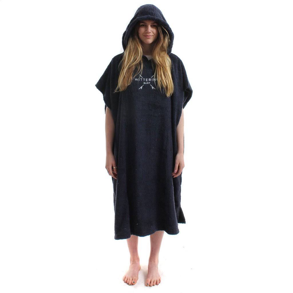 Wittering Surf Hooded Change Robe - Navy - 3 Sizes - Wittering Surf Shop