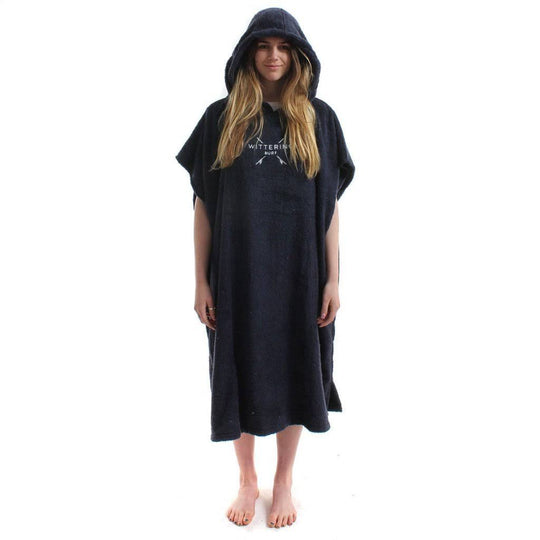 Wittering Surf Hooded Change Robe - Navy - 3 Sizes - Wittering Surf Shop