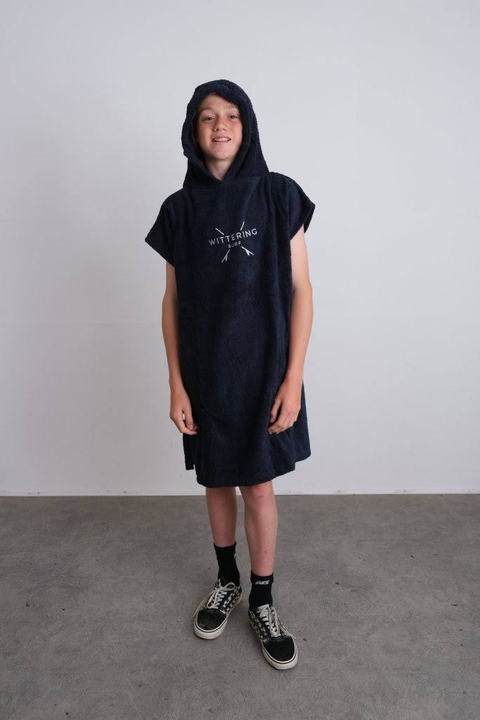 Wittering Surf Hooded Change Robe - Navy - 3 Sizes - Wittering Surf Shop