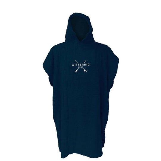 Wittering Surf Hooded Change Robe - Navy - 3 Sizes - Wittering Surf Shop