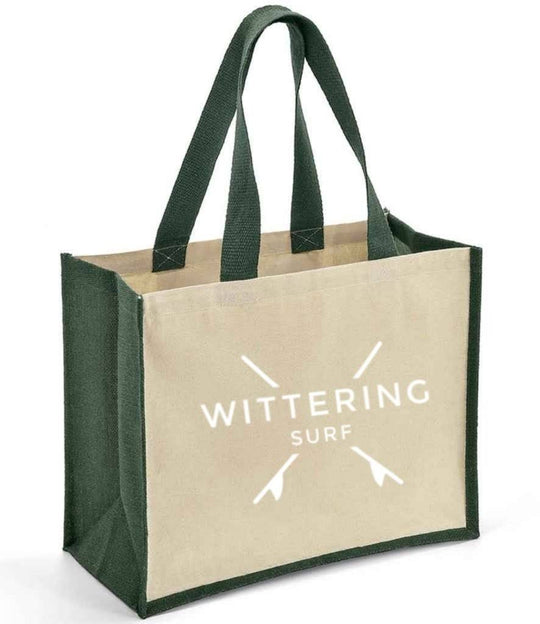 Cotton Jute Bag Wittering Surf - 6 Colours - Wittering Surf Shop