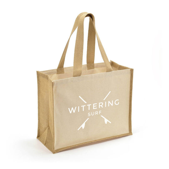 Cotton Jute Bag Wittering Surf - 6 Colours - Wittering Surf Shop