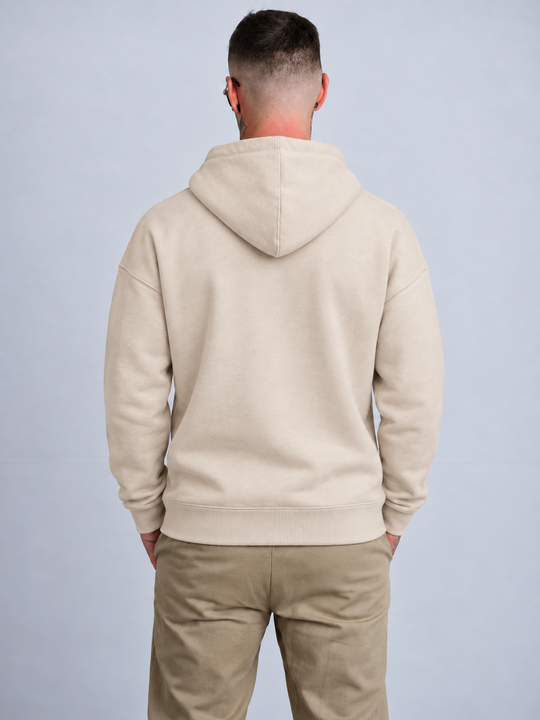 Oversized Hang Ten Hoodie - Raw Natural