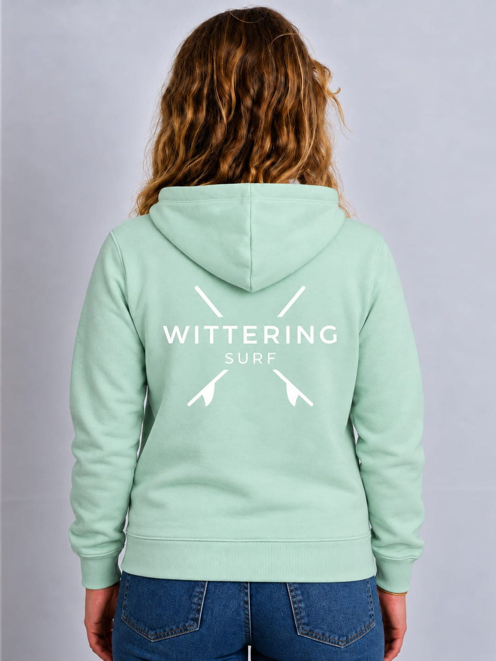 Oversized Kick Out Hoodie - Spearmint - Wittering Surf Shop