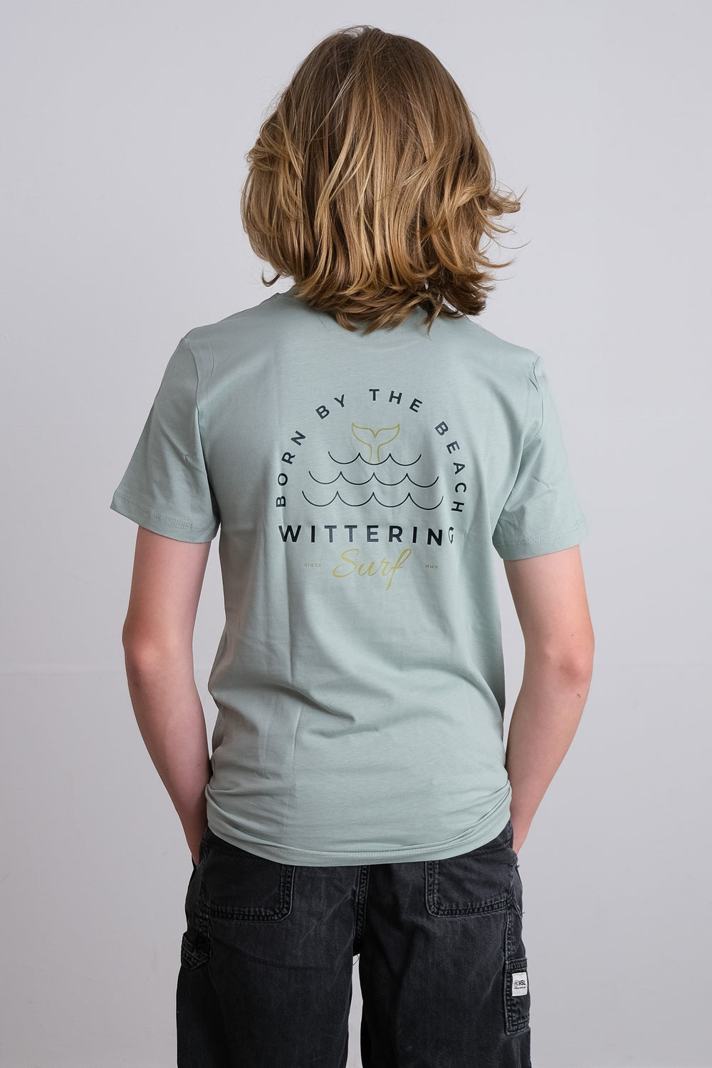 Kids Born By The Beach T-Shirt - Aloe