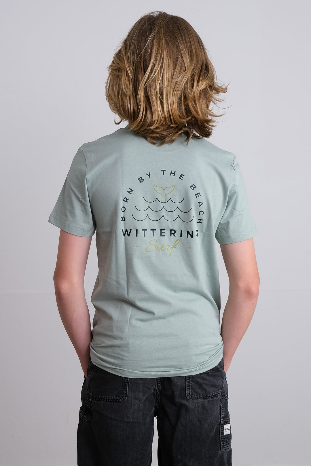 Kids Born By The Beach T-Shirt - Aloe