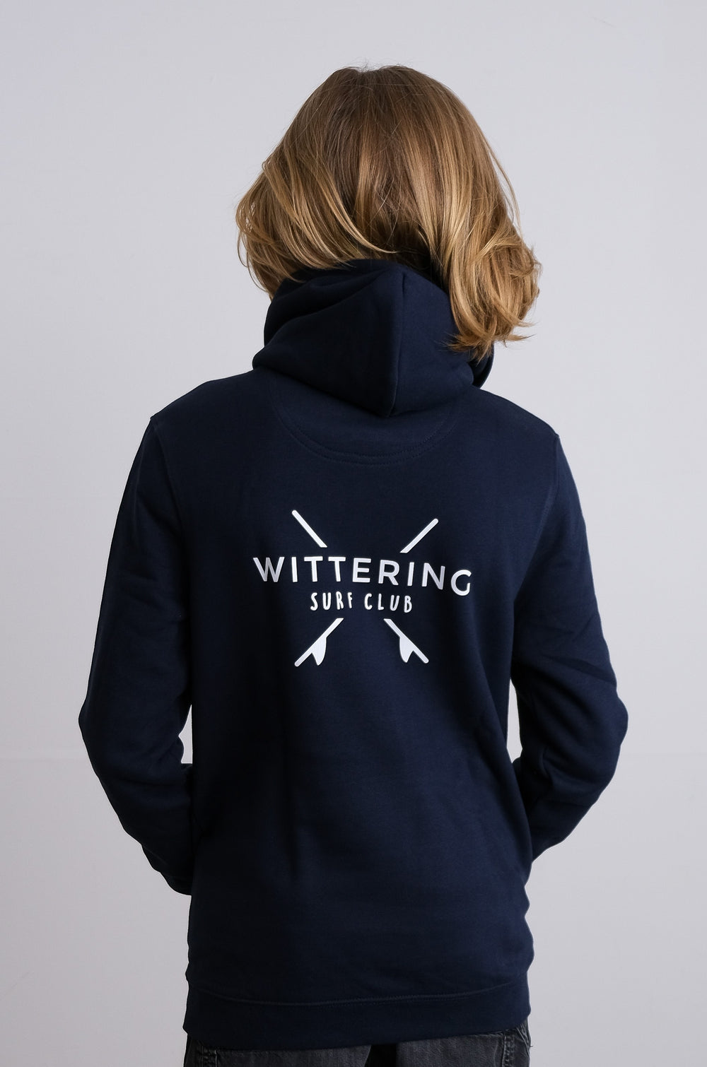 Kids Tide Hoodie - Navy Blue - Wittering Surf Shop