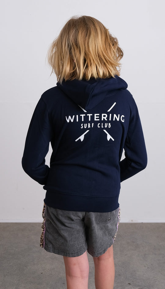 Kids Tide Hoodie - Navy Blue - Wittering Surf Shop