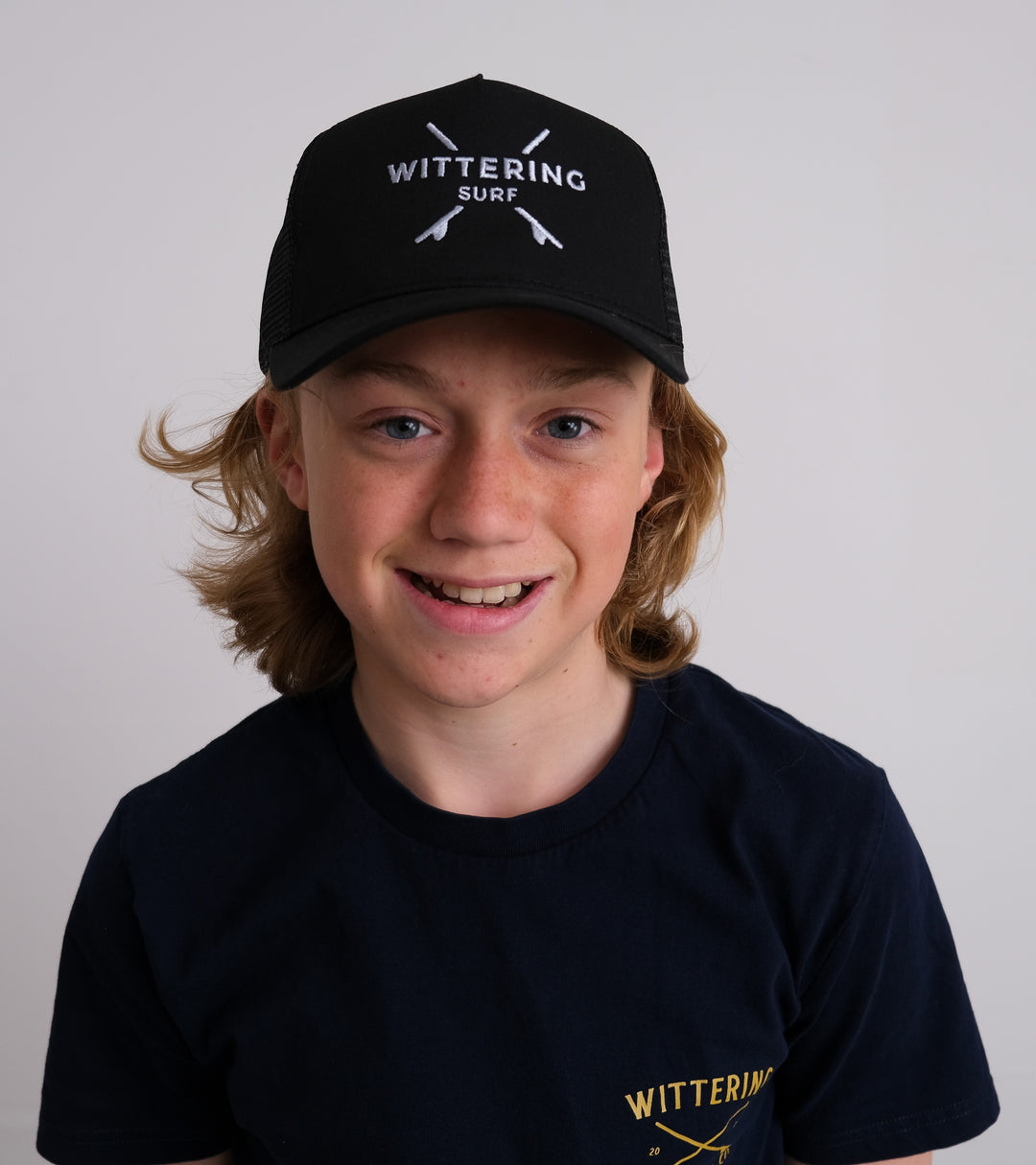Kids Embroidered Snapback Trucker Cap - 4 Colours - Wittering Surf Shop