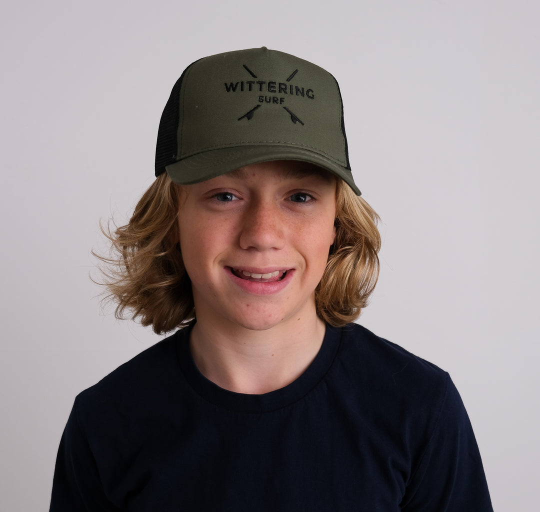 Kids Embroidered Snapback Trucker Cap - 4 Colours - Wittering Surf Shop