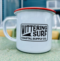 Coastal Supply Co. Enamel Camping Mug - Red & White