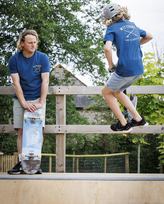 Wittering Surf Supply Co. - Mens T-Shirt Peacock Blue