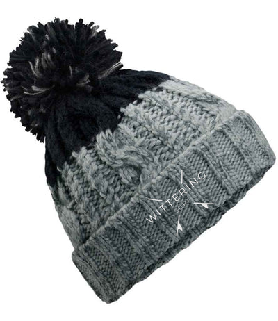 EMBROIDERED CABLE KNIT BEANIE - 4 COLOURS