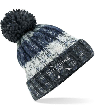 EMBROIDERED  QUIVER BEANIE - 5 COLOURS