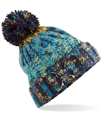 EMBROIDERED  QUIVER BEANIE - 5 COLOURS