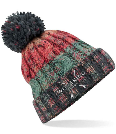 EMBROIDERED  QUIVER BEANIE - 5 COLOURS