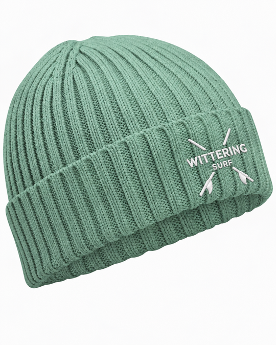 Kids Embroidered Windswell Organic Cotton Beanie - 3 Colours