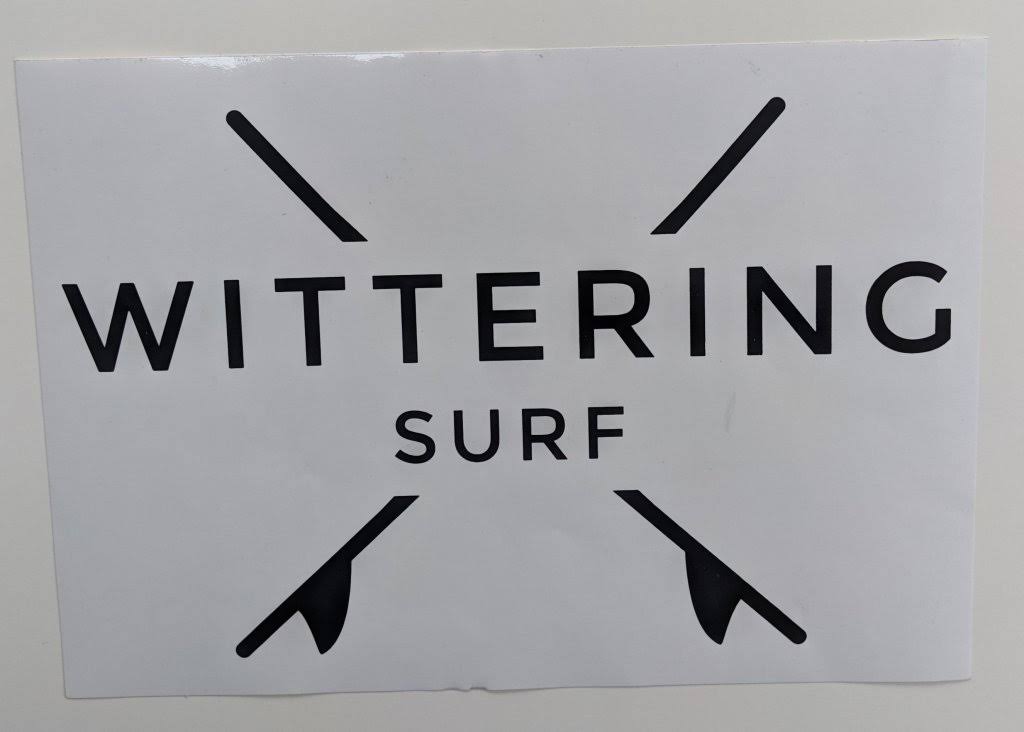 Wittering Surf Medium Sticker - Wittering Surf Shop